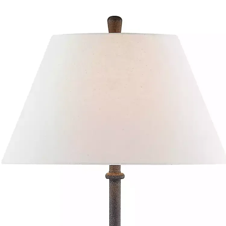 Kirklands Home Floor Lamps|Black Metal Antique Randy Floor Lamp White