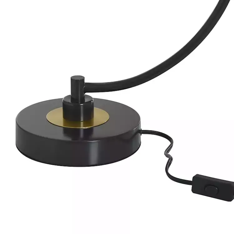 Kirklands Home Table Lamps|Black Metal Arched Task Lamp Brown