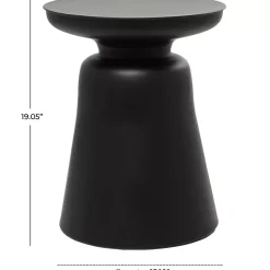 Kirklands Home Accent & End Tables|Metal Bell Shaped Accent Table Black