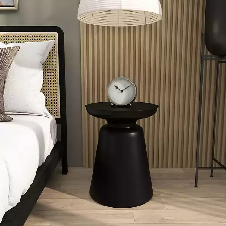 Kirklands Home Accent & End Tables|Metal Bell Shaped Accent Table Black