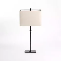 Kirklands Home Table Lamps|Black Metal Candlestick Table Lamp Tan