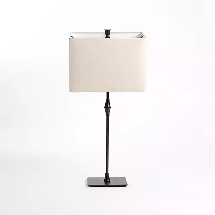 Kirklands Home Table Lamps|Black Metal Candlestick Table Lamp Tan