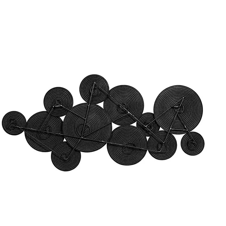 Kirklands Home Wall Plaques|Metal Circles Wall Plaque Black