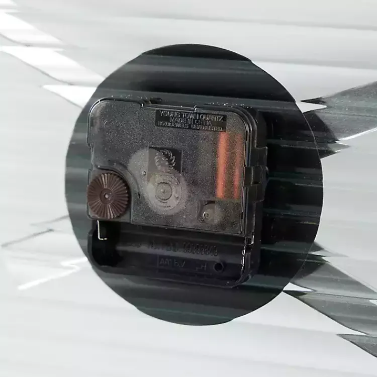 Kirklands Home Clocks|Black Metal Clear Glass Wall Clock