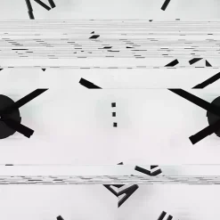 Kirklands Home Clocks|Black Metal Clear Glass Wall Clock