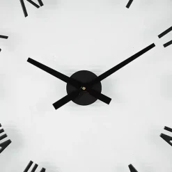 Kirklands Home Clocks|Black Metal Clear Glass Wall Clock