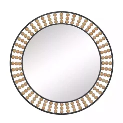 Kirklands Home Decorative Mirrors|Metal Coen Bohemian Wall Mirror Black