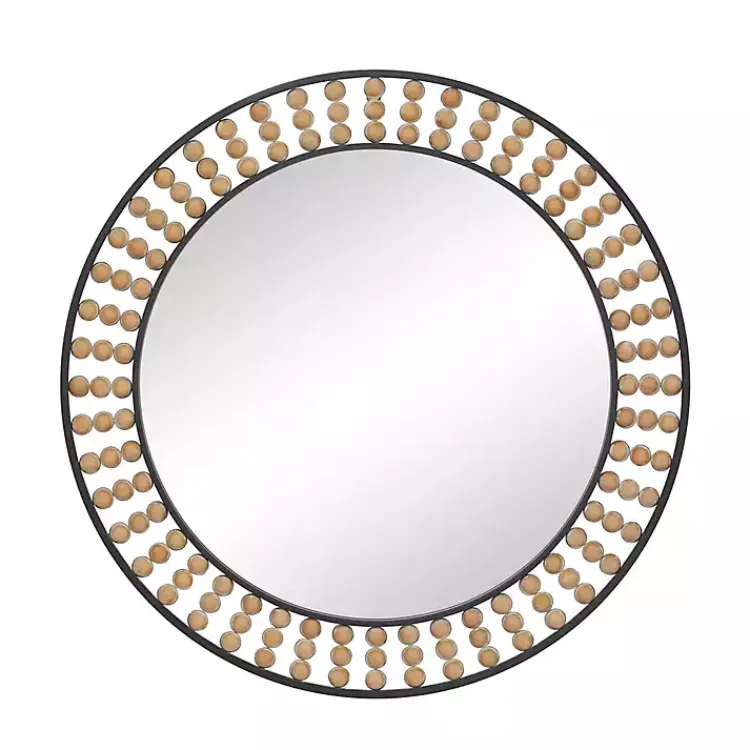 Kirklands Home Decorative Mirrors|Metal Coen Bohemian Wall Mirror Black