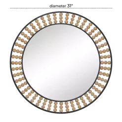 Kirklands Home Decorative Mirrors|Metal Coen Bohemian Wall Mirror Black