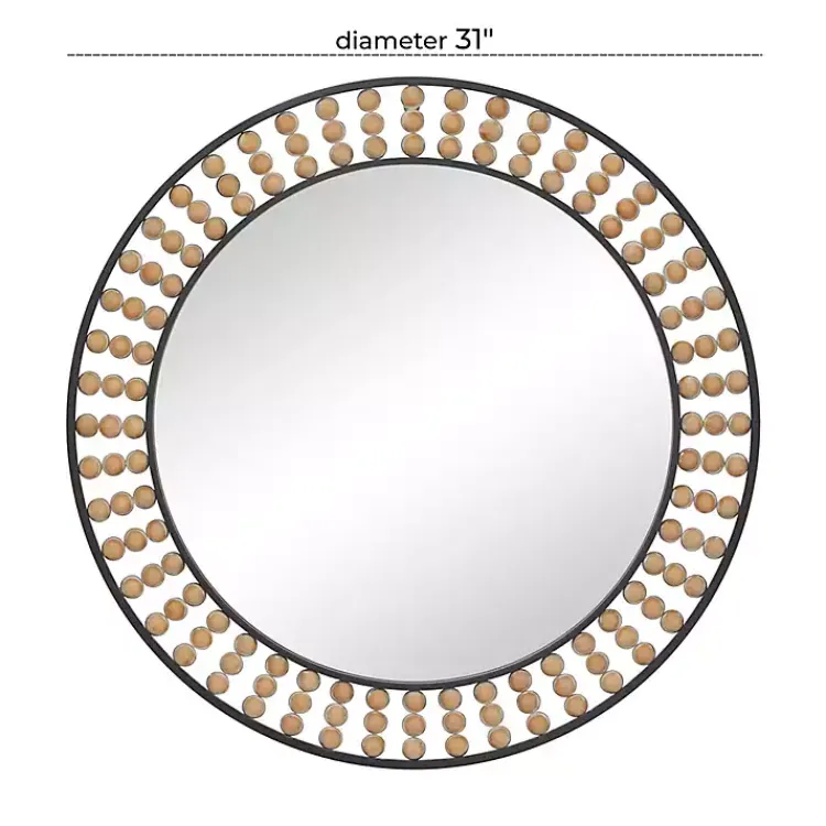 Kirklands Home Decorative Mirrors|Metal Coen Bohemian Wall Mirror Black