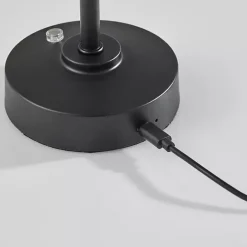 Kirklands Home Outdoor Lighting|Metal Cone Shade Cordless Table Lamp Black