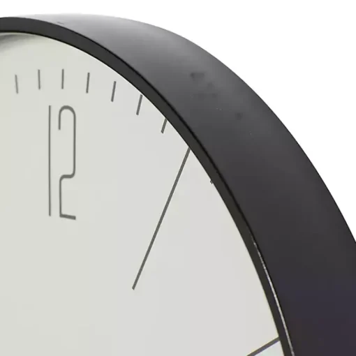Kirklands Home Clocks|Black Metal Contemporary Wall Clock