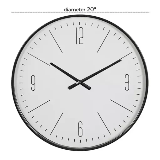 Kirklands Home Clocks|Black Metal Contemporary Wall Clock
