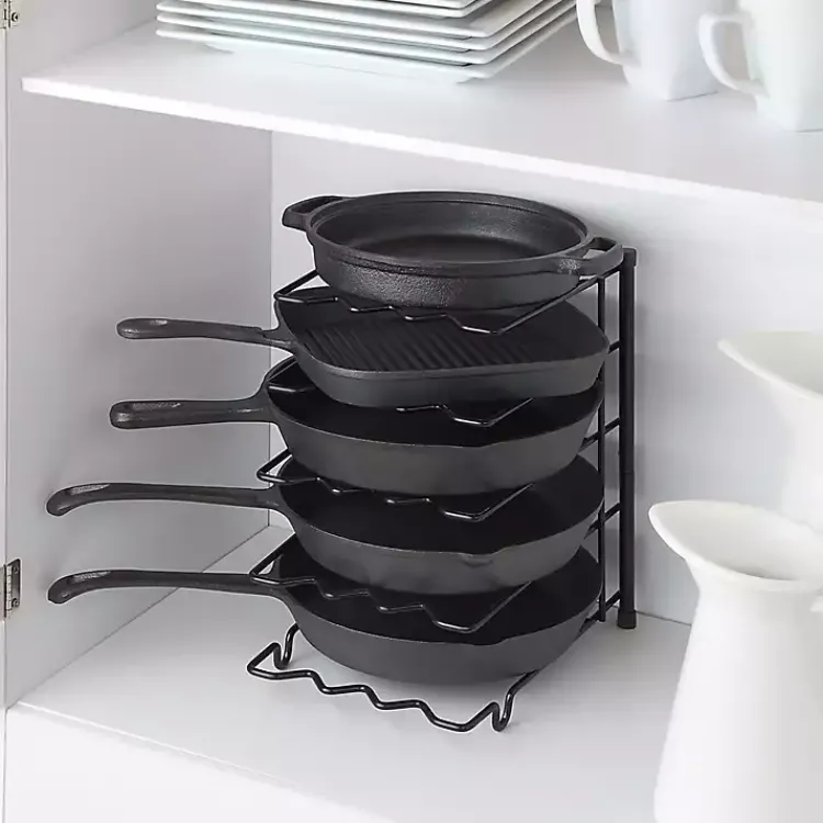 Kirklands Home Kitchen Storage|Metal Cookware Rack Black