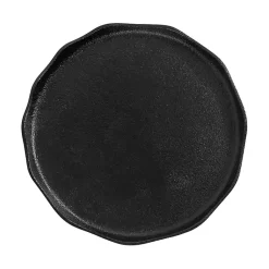 Kirklands Home Accent & End Tables|Metal Deckled Edge Round Side Table Black