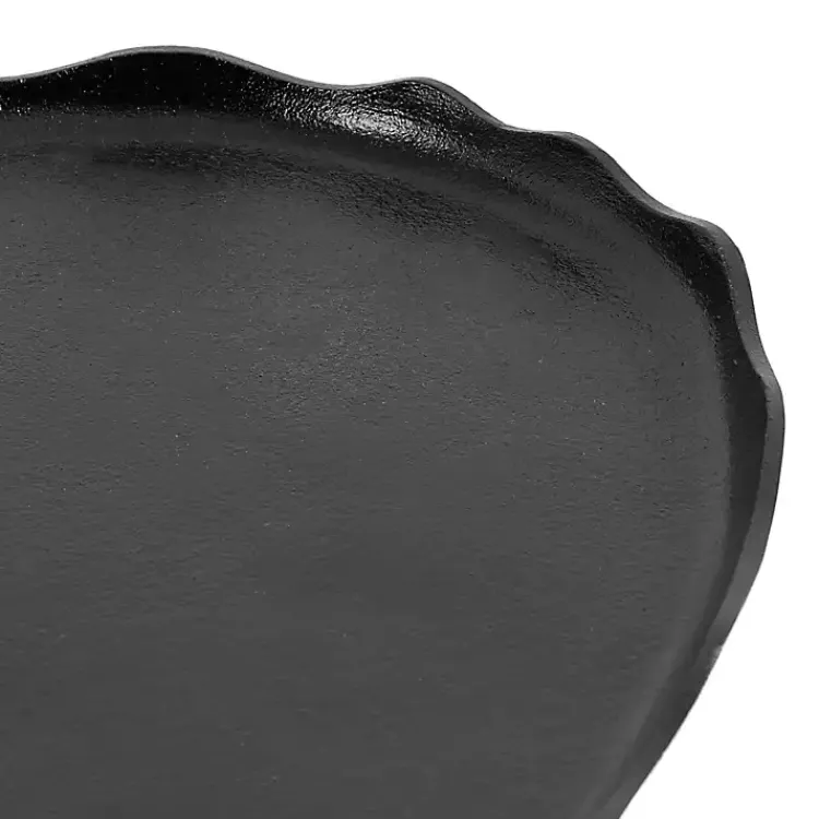 Kirklands Home Coffee Tables|Metal Deckled Edge Oval Coffee Table Black