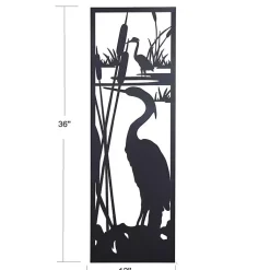 Kirklands Home Wall Plaques|Metal Egrets II Wall Plaque Black