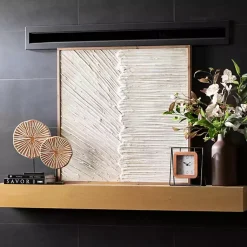 Online Black Metal Floating Frame Tabletop Clock Decorative Accents