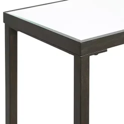 Kirklands Home Console Tables|Metal Glass Top Console Table Black