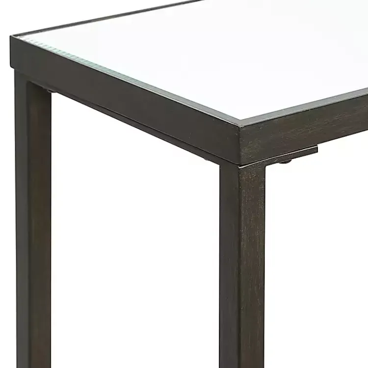 Kirklands Home Console Tables|Metal Glass Top Console Table Black