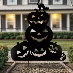 Clearance Metal Jack O Lantern Halloween Yard Stake Halloween