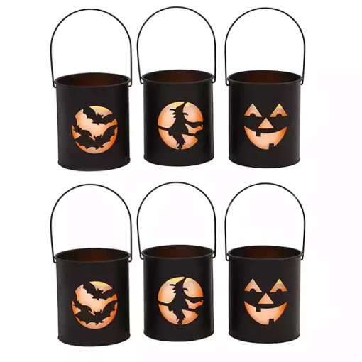 Best Metal LED Halloween Lanterns, Set of 6 Lanterns