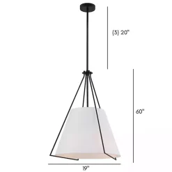 Kirklands Home Chandeliers & Pendant Lighting|Black Metal Madeline Pendant Light