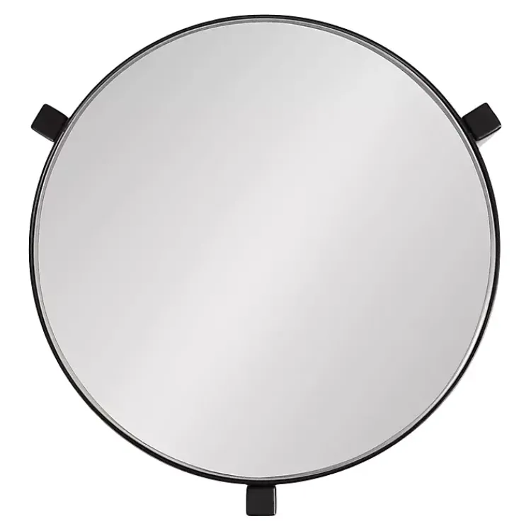 Kirklands Home Accent & End Tables|Metal Mirrored Tabletop Aguilar Drink Table Black