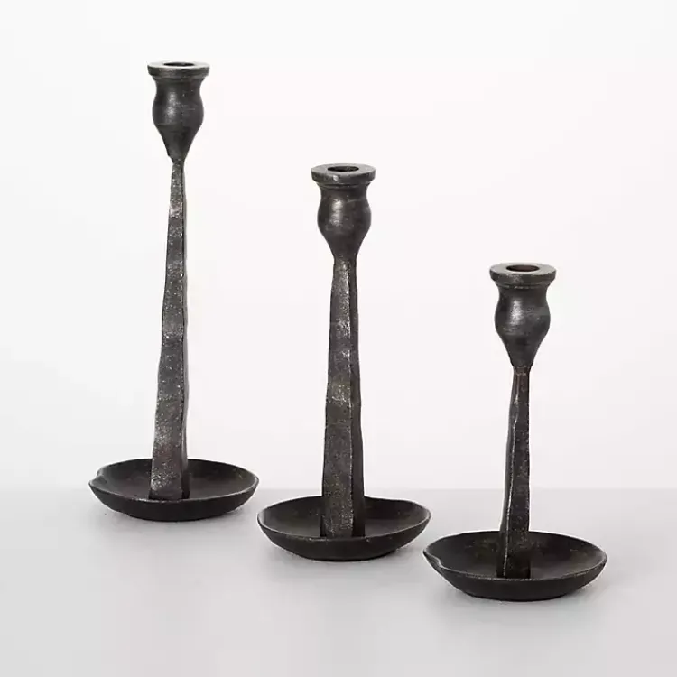 Sale Metal Modern Taper Candle Holders, Set of 3 Candle Holders