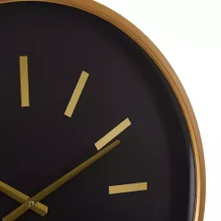 Kirklands Home Clocks|Black Metal Modern Thomas Wall Clock