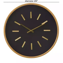 Kirklands Home Clocks|Black Metal Modern Thomas Wall Clock