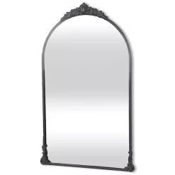 Kirklands Home Decorative Mirrors|Metal Modern Victorian Wall Mirror Black