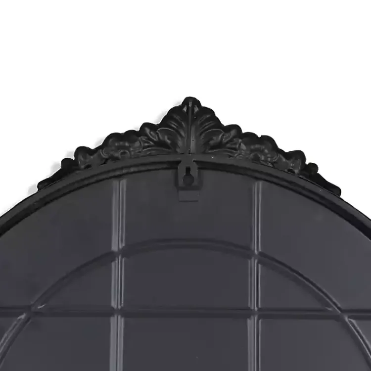 Kirklands Home Decorative Mirrors|Metal Modern Victorian Wall Mirror Black