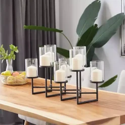 Clearance Metal Multi Level Candelabra Runner Candle Holders