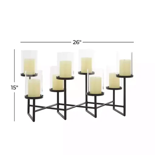 Clearance Metal Multi Level Candelabra Runner Candle Holders
