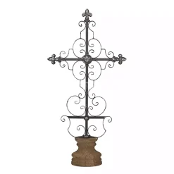 Sale Metal Ornate Cross Tabletop Sculpture Statues & Figurines