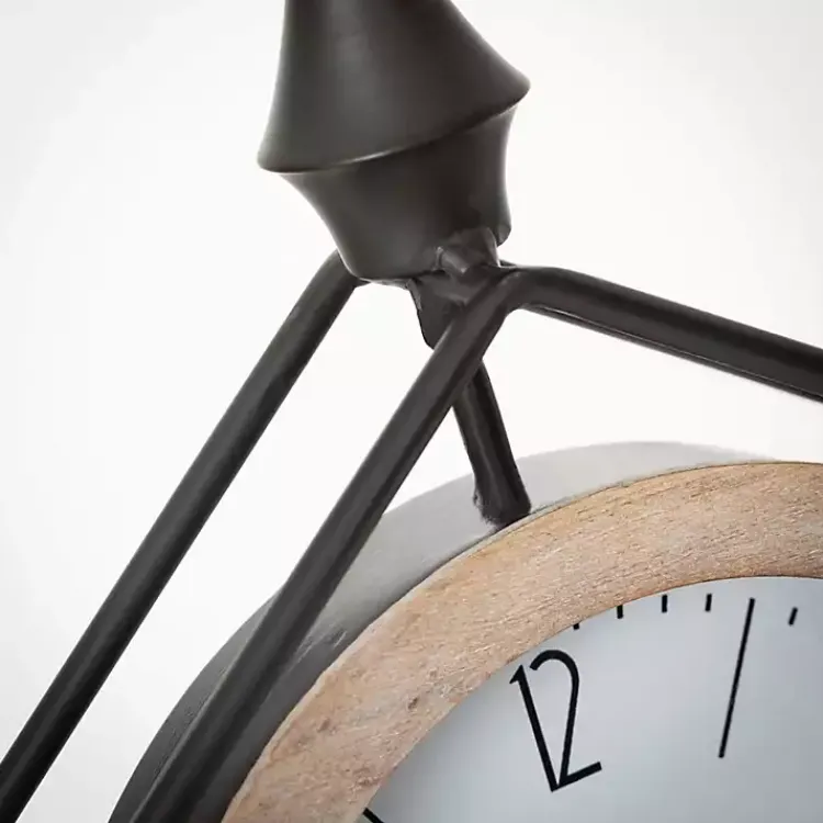 Online Black Metal Pentagon Frame Tabletop Clock Decorative Accents