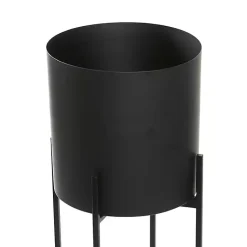 Kirklands Home Planters|Metal Plant Stands with Shelves, Set of 2 Black