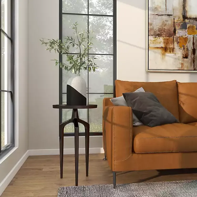 Kirklands Home Accent & End Tables|Metal Round Tripod Accent Table Black