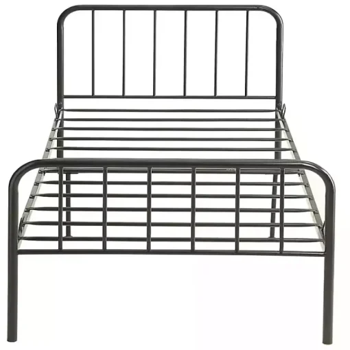 Kirklands Home Beds & Headboards|Metal Twin Bed in a Box Black