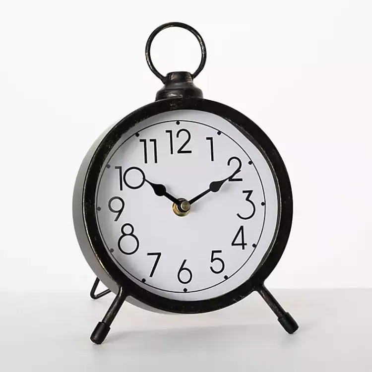 Best Metal Vintage Tabletop Clock Decorative Accents