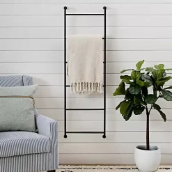 Kirklands Home Wall Storage|Metal Wall Ladder Black