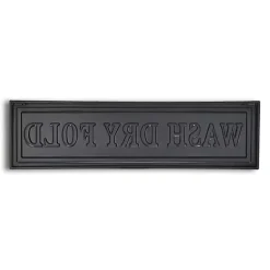 Kirklands Home Wall Quotes & Signs|Black Metal Wash Dry Fold Wall Sign