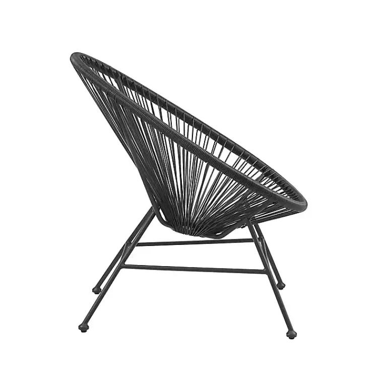 Kirklands Home Outdoor Seating|Metal Wicker Outdoor Chair Black
