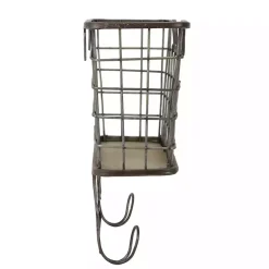 Kirklands Home Wall Storage|Black Metal Wire Mail Wall Pocket
