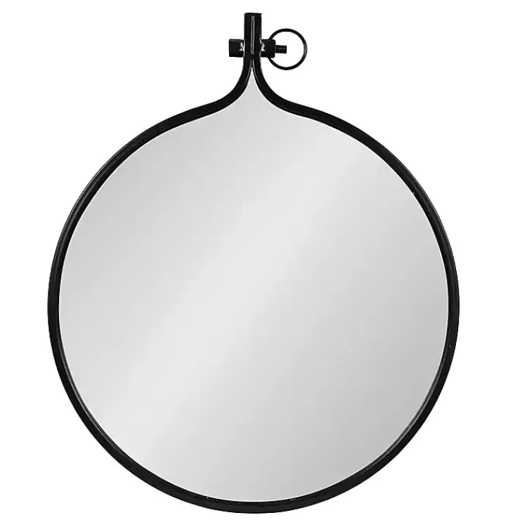 Kirklands Home Decorative Mirrors|Metal Yitro Wall Mirror Black