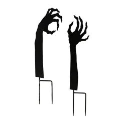 Hot Metal Zombie Halloween Lawn Stakes, Set of 2 Halloween