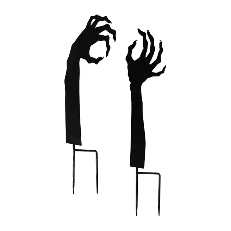 Hot Metal Zombie Halloween Lawn Stakes, Set of 2 Halloween