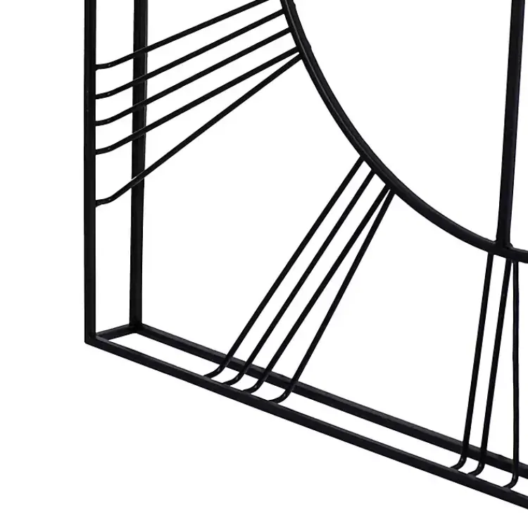 Kirklands Home Clocks|Minimal Square Open Face Clock Black