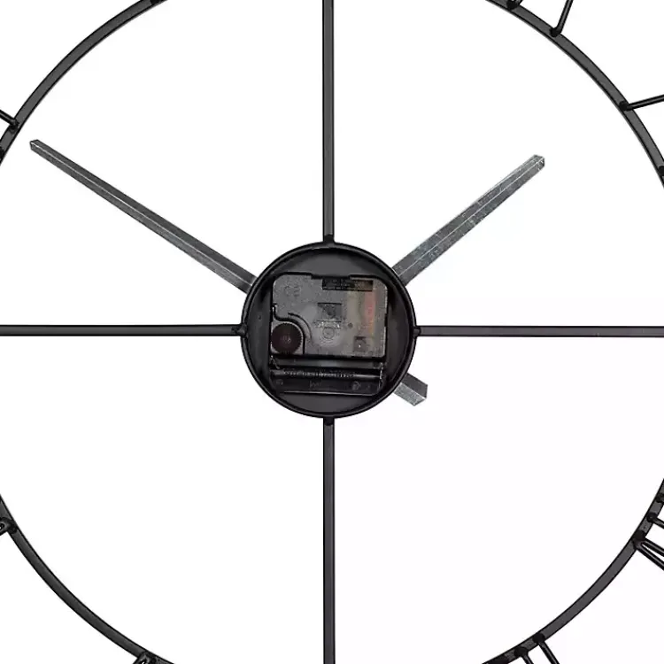 Kirklands Home Clocks|Minimal Square Open Face Clock Black